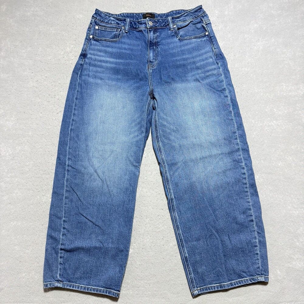 Quince Bella Stretch Barrel Jeans Organic Blend Obsidian Blue Women’s 32 32x28